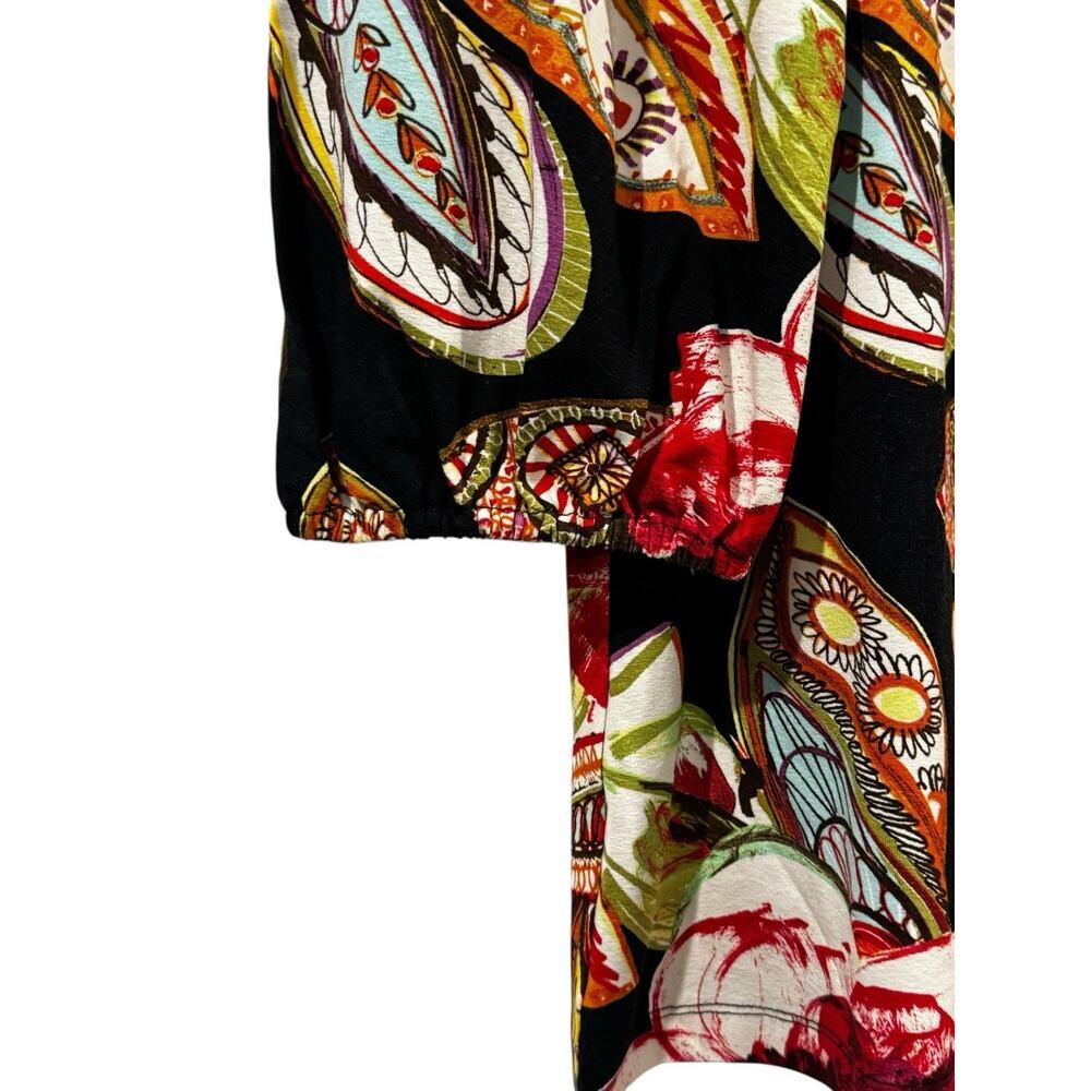 Elliot Lauren Floral Women’s Blouse Embroidered Square Neckline Puff Sleeves: XL - Picture 4 of 10